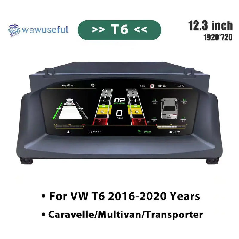 Wowuseful 10.25 Lcd Digital Dashboard Cluster For VW Variant Caddy Touran T6 EOS Sharan Golf 5 Virtual Instrument Paneel Cockpit