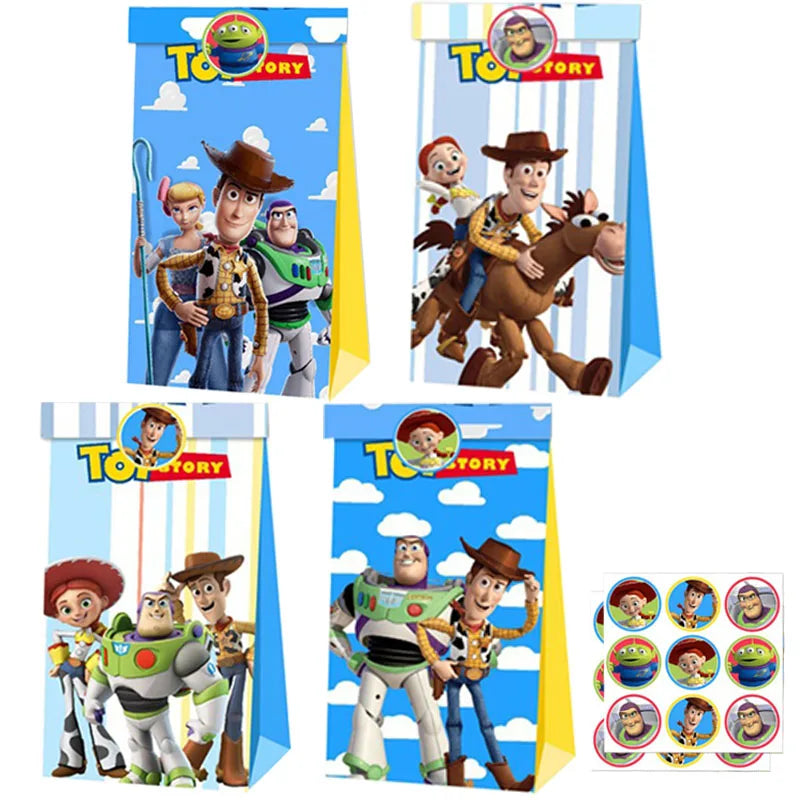 Cartoon Toy Story Buzz Lightyear Birthday Party Decoration Disposable Tableware Paper Plates Cups Balloons Baby Shower Supplies