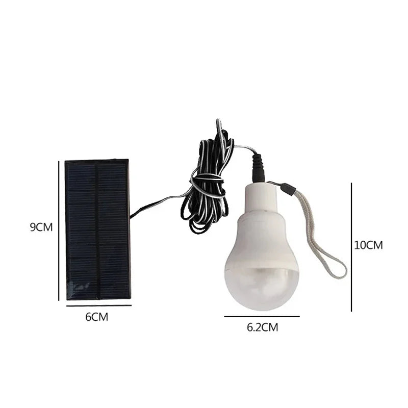 Portable Solar Powered LED Bulb 5Modes 20COB LED Energy Saving Light for Outdoor Camping Hiking Fishing Tent Emergency Lighting