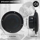 Herdio 4 Inches Waterproof Marine Bluetooth Ceiling Speakers For Bathroom Kitchen Home Outdoor Camper Golf Cart Boat with Flush