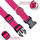 Reflective Dog Collar Strap With Adjustable Safety Nylon Pet Collar Pet Traction Rope Suitable For Small And Medium-Sized Pets