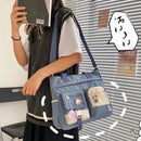 Waterproof Canvas Women Handbags Shoulder Bag Nylon Ladies Messenger Bag Oxford Crossbody Bags Tote Book Bags for Girls Satchels