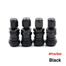 TQQTQQ 4Pcs/Set Car Truck Motorcycle Valve Short Stems Metal Bolt Tire Valve Stem Kit with Dust Cap Car Accessories