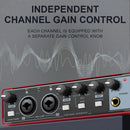 MD22 Recording Sound Card 48V Phantom Power USB Audio Interface 24-bit/192 KHZ for Audio Equipment Guitar