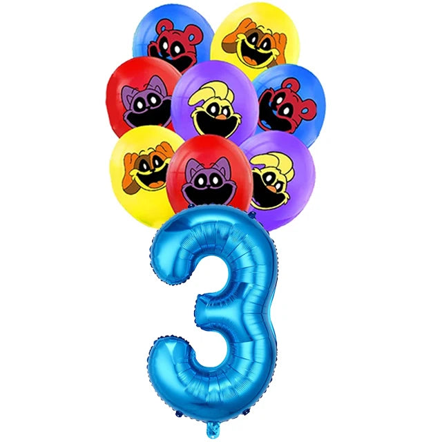 Smiling Critters Birthday Party Decoration Disposable Tableware Set Plate Balloons Banner Cake Topper Party Supplies Baby Shower