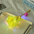 Valentine's Day LED Rose Creative Gold Foil Flower Artificial Flower for Home Decor Wedding Valentine's Day Mother's Day Gifts