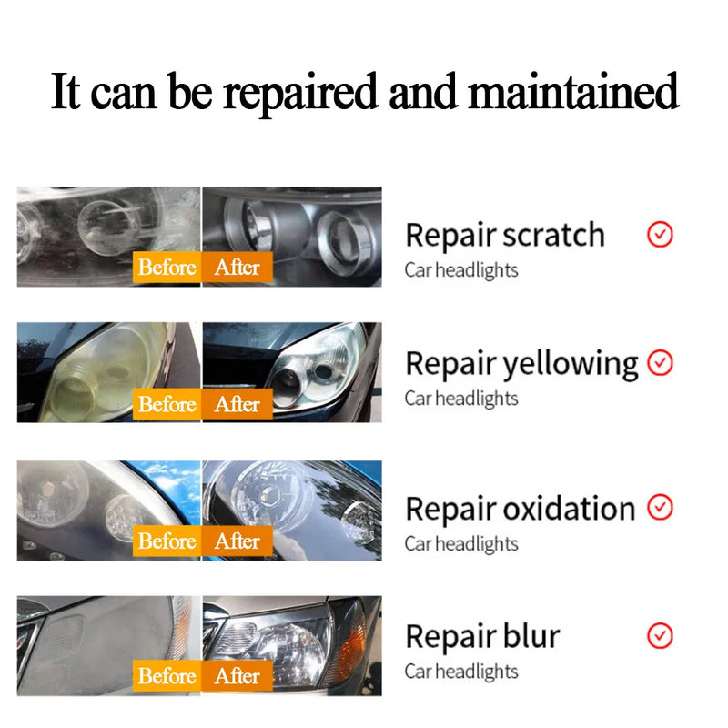 Headlight Repair Liquid Yellow Cleaning Agent Shell Car Lampshade Light Refurbishment Scratch Coating Refurbishment Repair Agent