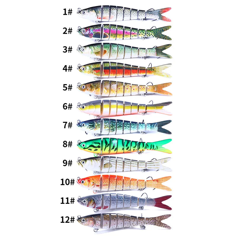 13.7cm 27g Sinking Wobblers 8 Segments Fishing Lures Multi Jointed Swimbait Hard Bait Fishing Tackle For Bass Isca Crankbait