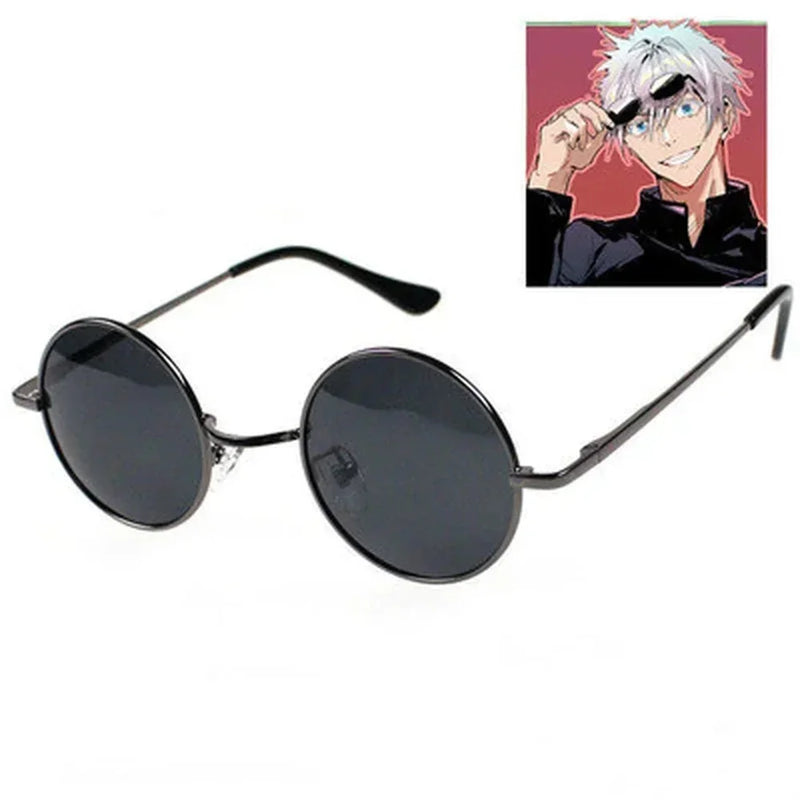 Metal Round Sunglasses Men Women Fashion Eyewear Glasses Brand Designer Vintage Sun Glasses Anime Cosplay Oculos de sol 2024