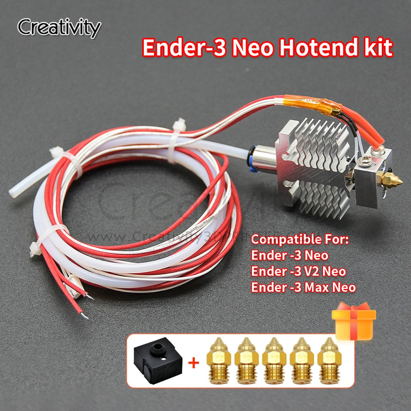 Ender-3V2Neo/Ender-3 Max Neo/Ender-3 Neo Hotend Kit Update 3D Printer Hot End Kit for 24V 40W Thermistor with CR6 SE Nozzle