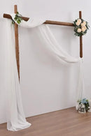 2pcs Sage Green Wedding Arch Chiffon Sheer Drapes ,Wedding Arch Drapes Sheer Backdrop Curtain for Wedding Ceremony Party Decor