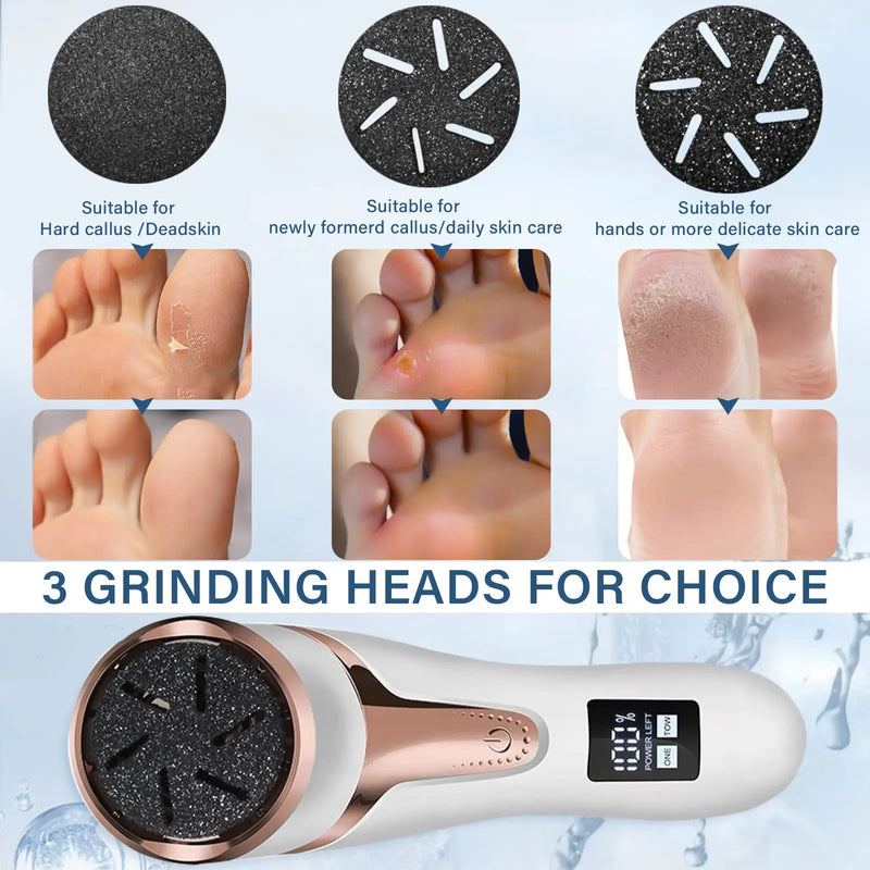 Electronic Foot Files Portable Electric Foot Callus Remover Foot Care Tool for Dead Hard Skin Rechargeable Pedicure Tools