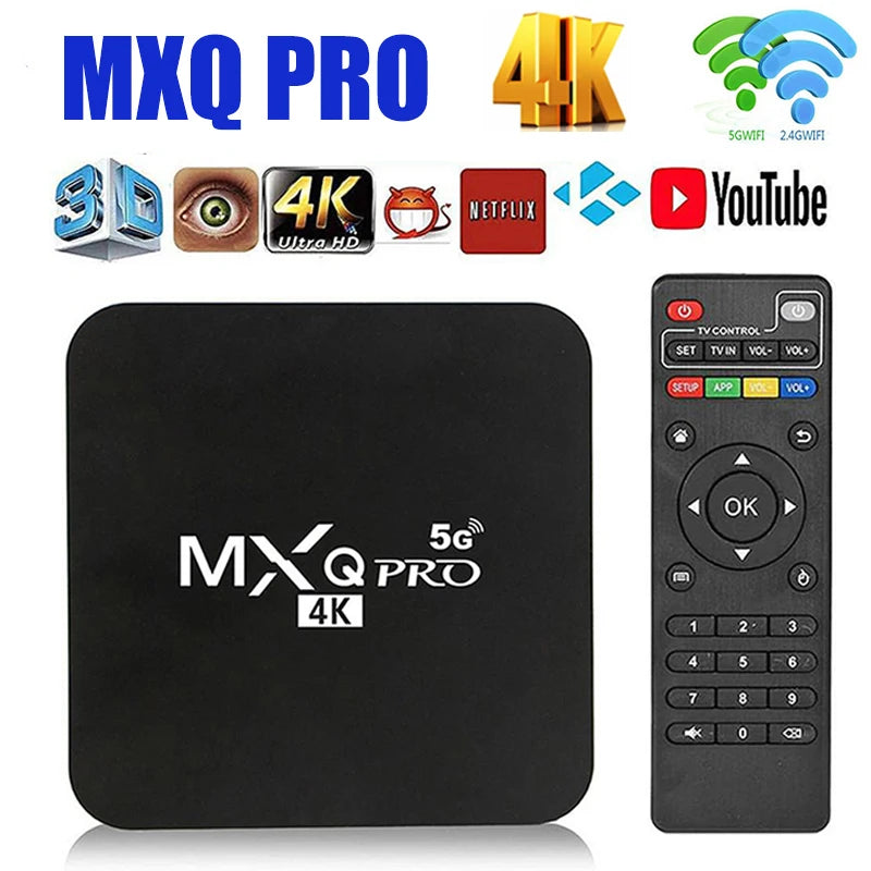 MXQ Pro Smart TV BOX Android Dual WiFi 1GB RAM 8GB ROM 3D Youtube Media Player 4K Set Top Box Smart Tv Box Global Version