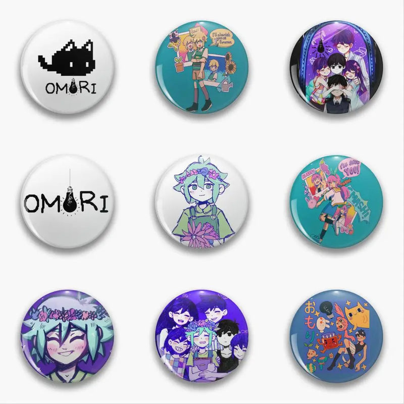 Omori Badge Pines Pin Manga Metal Shirt Broches Pin Clothes Lapel Funny