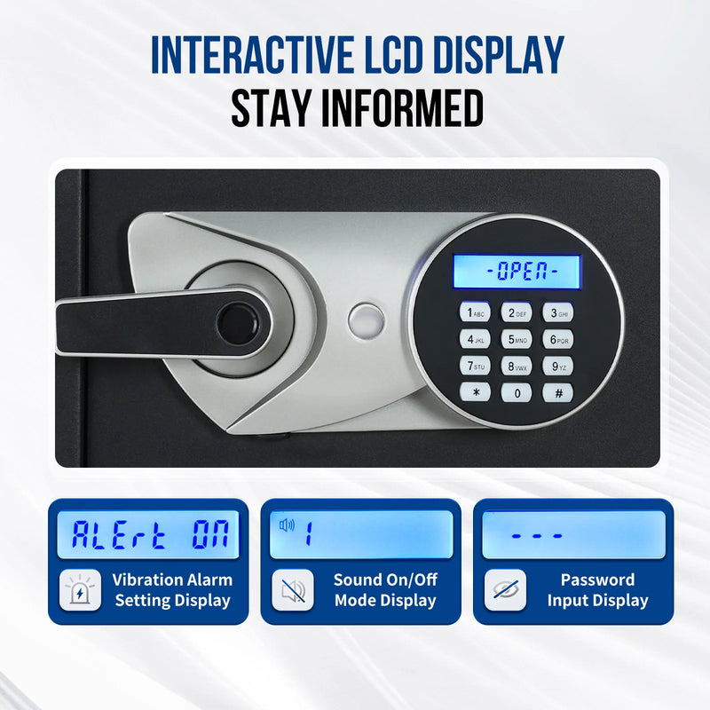 SF0605 19.69 Inch Fingerprint Locks Safe 1.8Cub Large Capacity Store Deposit Box Smart Home Office Safe