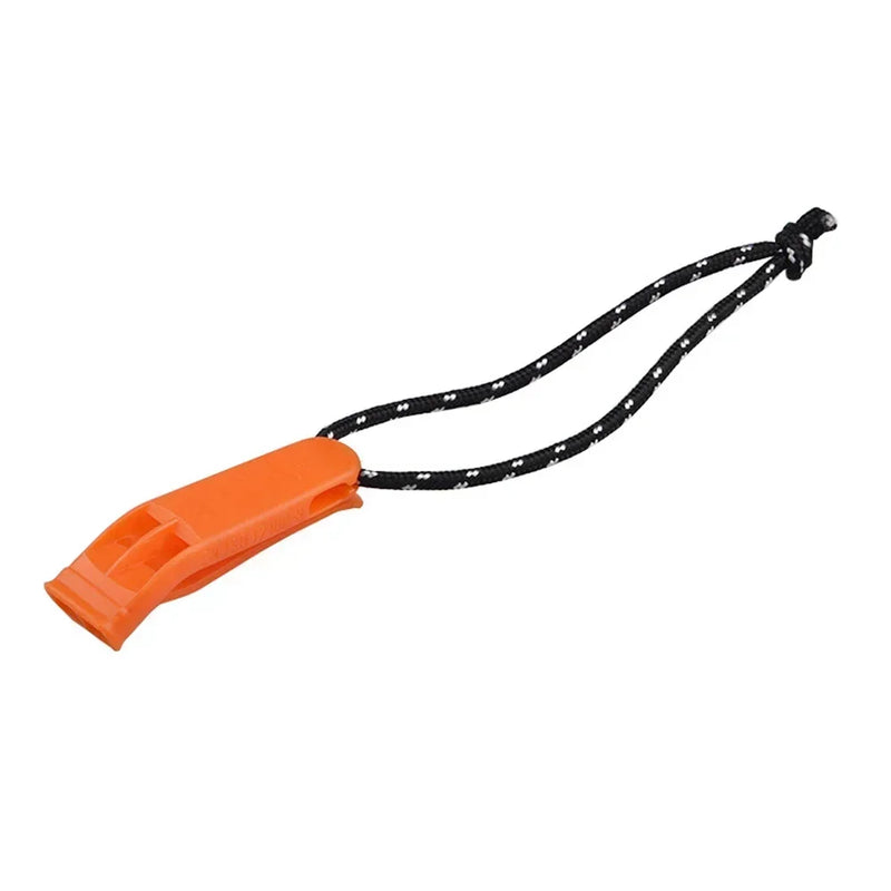 Emergency Multifunction Equipment kit Plastic Outdoor Camp Hiking Survival Loud Whistle Sports Match Dual Band Whistle