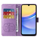 Flip Cover Leather Phone Case For Samsung Galaxy A15 A05 4G A06 A25 A05s A35 A55 A16 5G Cases Wallet Bags Fringed iris Card Slot