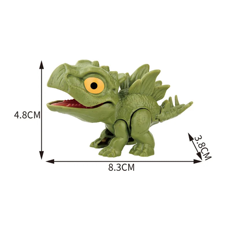 Jurassic Biting Finger Dinosaur Animals Model Toy Movable Joints Simulation Tricky Chameleon Hippo Kids Birthday Christmas Gifts