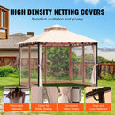 SucceBuy 11x11ft/10x10ft/10x13ft Portable Gazebo PU Coated 250D Garden Market Waterproof Collapsible Canopy Tent for Outdoor