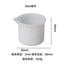 3PCS Epoxy Split Cup 50ml Measuring Cup with Scale Silicone Measuring Cup Silicone Mixing Tools for Casting Resin Mold Art Kit