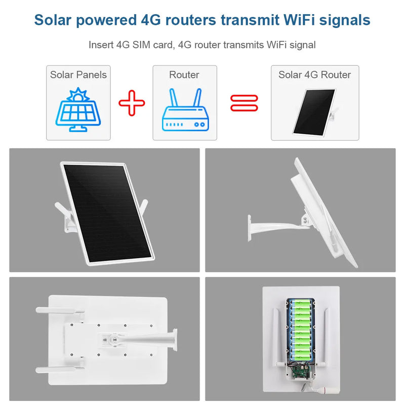 LS VISION 15W 4G Solar Router Outdoor Wireless 4G SIM Card WIFI Router IP66 Waterproof 25000mh Batteries Long Range Extender 50M