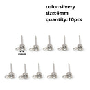 Stainless Steel Round Ball Post Earrings Stud Loops Earring Hooks Earplug  Fit Women DIY Earring Jewelry Making Christmas Craft