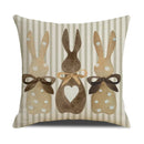 2025 Easter Rabbit Table Runner Linen Bunny Dining Table Cloth Placemat Spring Holiday Happy Easter Decoration For Home Kitchen