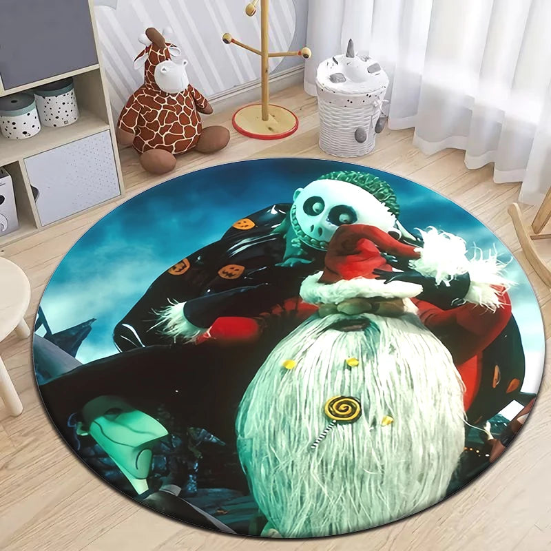 The Nightmare Before Christmas HD Printed Round Carpet.exquisite, Living Room,bedroom,sofa,entry Door Mat.table,chair,gift,Rug