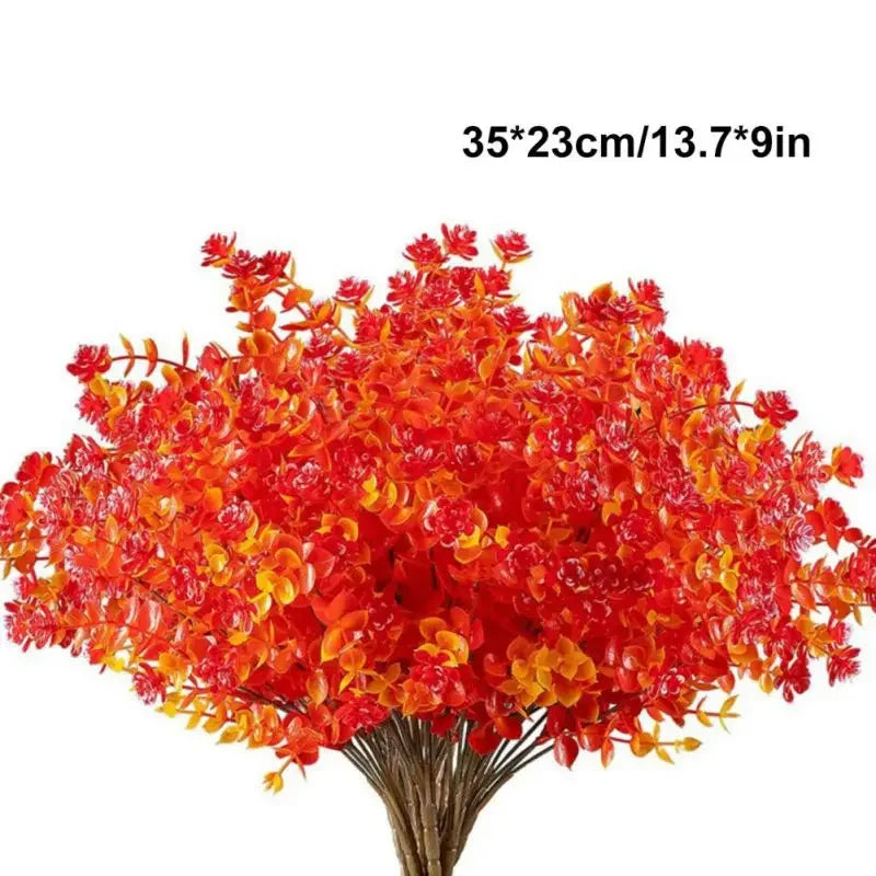 Fall Decoration Artificial Plants Eucalyptus Green Leaves Fake Flower Plant Bouquet for Home Garden Party Decoration