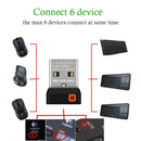 Unifying 6 Channel Wireless Dongle Receiver USB Adapter For Logitech Mouse MX M905 M510 Keyboard K400 k350 Wireless Receivers