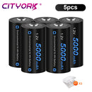 CITYORK 1.2V C Size Battery Ni-MH LR14 Rechargeable Batteriy For Gas Cooker Car Toy Flashlight Radio Low Self Discharge C Bateri