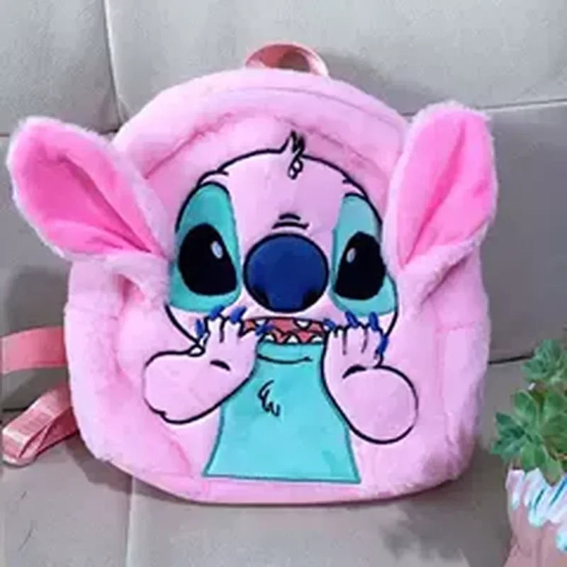 Disney New Stitch Plush Backpack Cartoon Fashion 3d Mini Women's Backpack Large Capacity Cute Children's Schoolbag High Quality