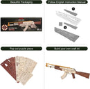 Robotime DIY 3d Wooden Puzzle Toy AK-47 Assault rifle building blocks Shooter Gifts For Children LQ901