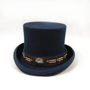 New Men Hat 100% Wool Fedora Hat Unisex Top Show Gentleman Bowler Hat Black Red Magic Hat Presidential Hat Feather Accessories