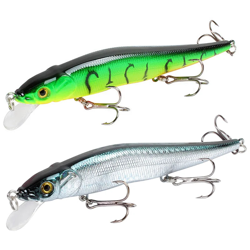 1pcs Fishing Lure 11.5cm/14g Minnow Crankbait Wobblers 3D Eyes Perch Artificial Bait Pike Carp Bait Swim Bait Fishing Pesca