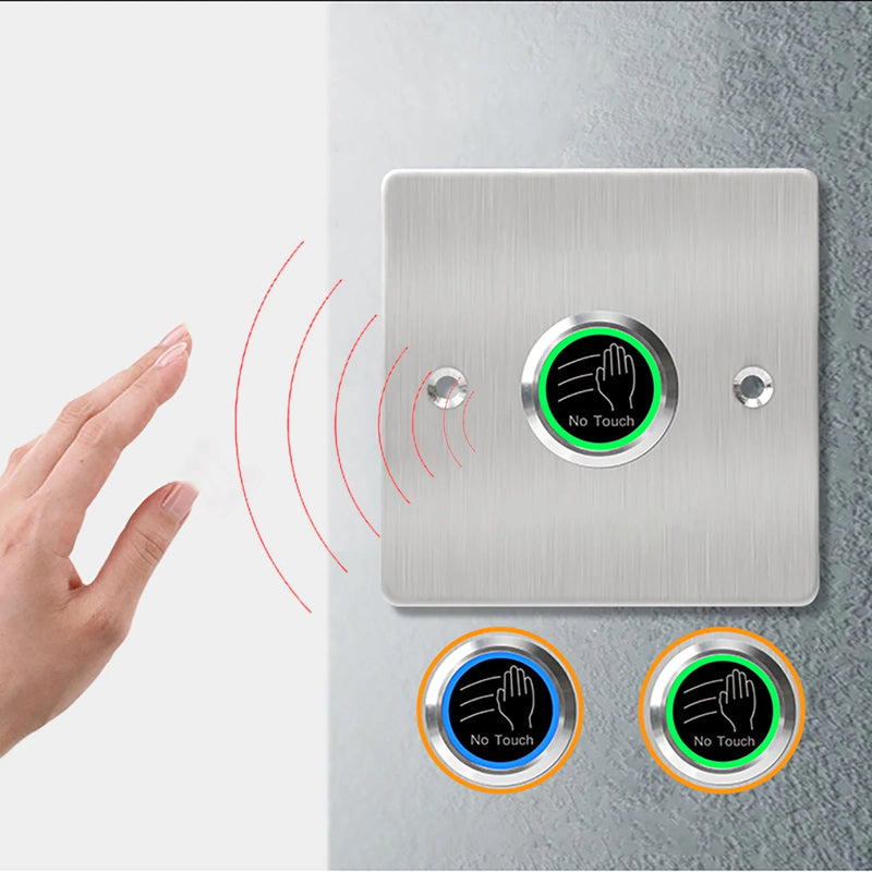 IP68 Waterproof Door Lock Exit Button Infrared No Touch Opening Push Switch for Door Access Control System