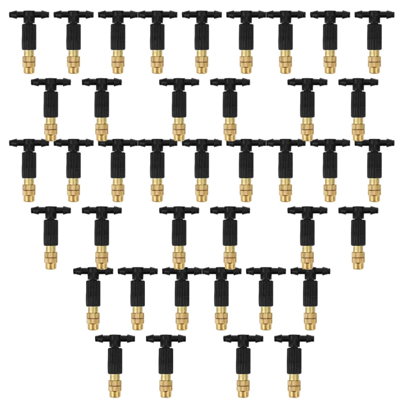 5-100Pcs Outdoor Misting Cooling System Garden Irrigation Watering 1/4'' Brass Atomizer Nozzles 4/7mm Hose Garden Sprinkler Head