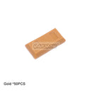 Marumine 50PCS Tile Special 1x2 Ingot Bar Gold Money Pirate MOC Brick Part 99563 Assembles Particles Building Blocks Accessories