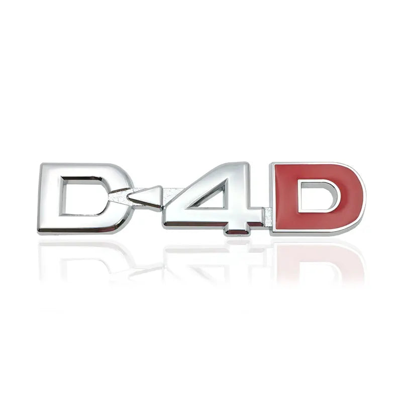 For TOYOTA Camry Highlander Yaris Corolla Hilux Auto Accessories 3D Metal D4D LOGO Emblem Badge Decals Car Sticker