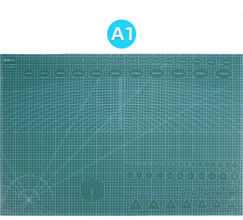 QJHA1 Double-Sided Self-Healing PVC Cutting Mat for DIY LeatherCraft Board, Large Desktop Protective Mat 90x60cm Fathers Day Gif