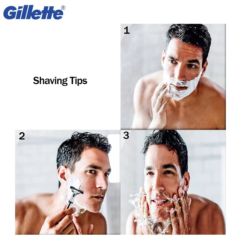 Gillette Vector Shaving Blades for Men Manual Safety Beard Shaver Hair Removal Double Layer Head Razor Blade Cassettes 8-24PCS