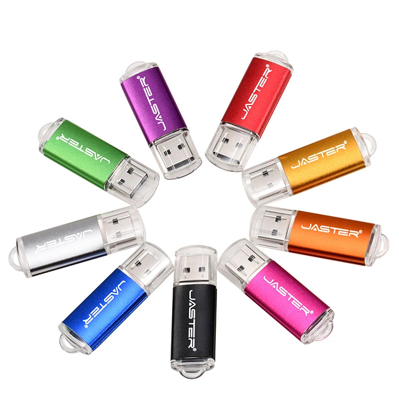 Colorful Mini USB Flash Drive 64GB Free Key Chain Pen Drive 32GB Creative Business Gift Memory Stick Black Red Purple Pendrive