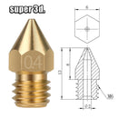 5/10PCS MK8 Brass Nozzle 0.2MM 0.3MM 0.4MM 0.5MM Extruder Print Head Nozzle For 1.75MM CR10 CR10S Ender-3 3D Printer Accessories