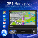 Podofo 4Core 1Din Android Car Stereo 7 ''Retractable Screen Car Radio Carplay Android 2 + 64G Mirror Link GPS WIFI Car Audio