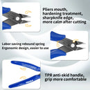 PLATO 170 Blue Flush Cutter Mini Diagonal Cutting Plier Electrical Wire Cable Metal Snips Flush Pliers Convenient Durable Tool