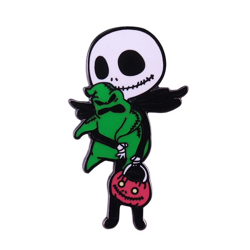 The Nightmare Before Christmas Pin Halloween Pumpkin Pin Badge Women's Brooch Jeans Brooches Enamel Clothing Jewelry Accessories