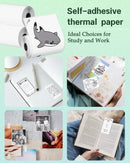 3 Rolls Thermal Paper for T02 Mini Printer, 53mm 2" Size M832 Thermal Paper, For T02 M832 M833 M834 width 53mm Portable Printer