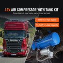 SucceBuy 12V Air Compressor with Tank 3/6L Train Horn Air Compressor 120psi Air Compressor System for Train Horn/Inflating Tire