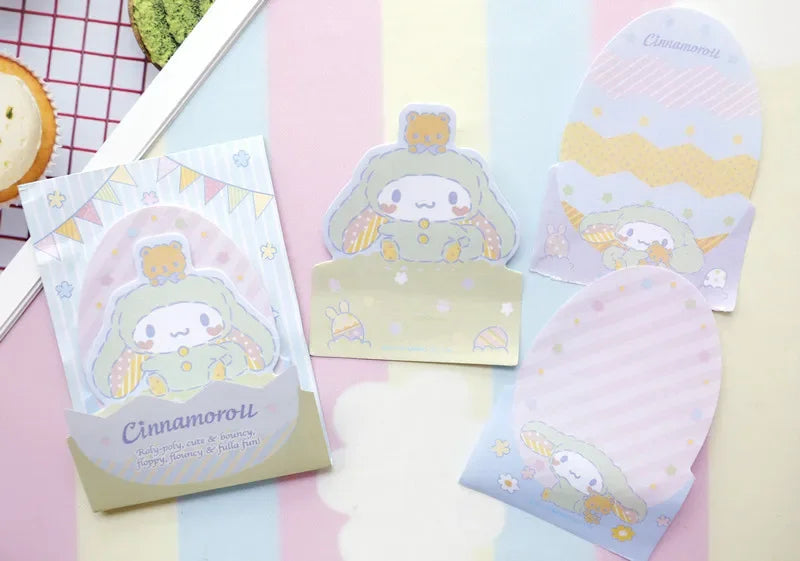 Sanrio Cute Cartoon My Melody Pochacco Easter Bunny Ears Large Cinnamoroll Note Card Message Note Strip Student Stationery Gift