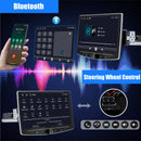 ESSGOO Android 14 4+64G Carplay Car Stereo Radio 1 DIN 10.1" Rotatable Screen GPS NAVI RDS w/ Microphone Knob Colorfull Button